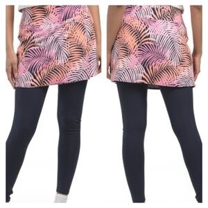 TOMMY BAHAMA Golf Tennis Skort with Leggings Attached Tropic Print UPF SZ XL